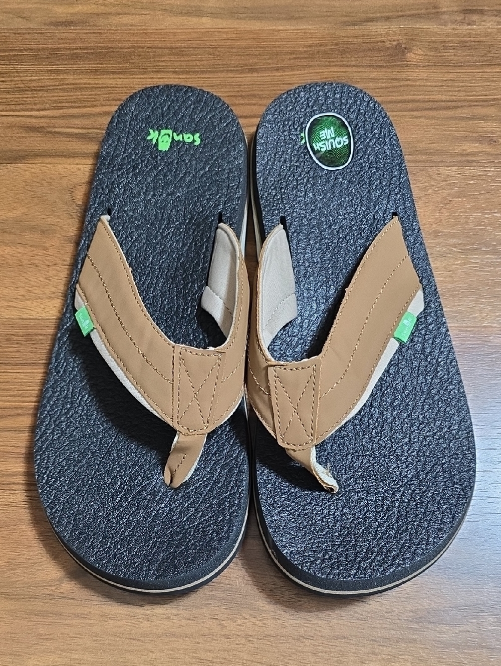 Sanuk Beer Cozy 2 Tan / Tobacco Flip Flops - Men's